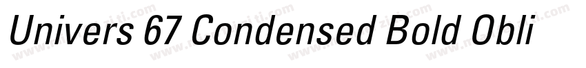 Univers 67 Condensed Bold Oblique字体转换